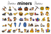 miners illustration set bundle, an Object Illustration by foxndeer (Thumbnail 1 of 4)