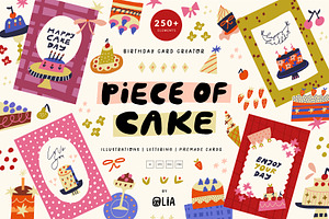 Piece of Cake Birthday Cake Clipart