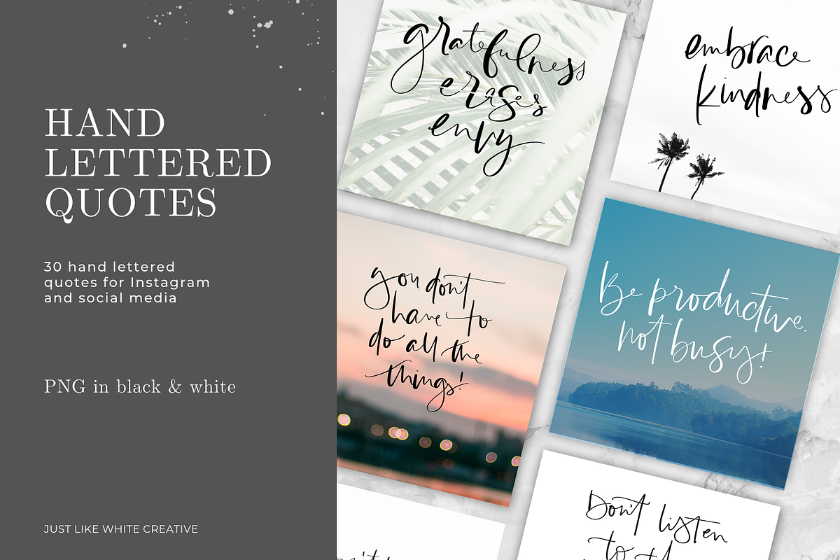 Handwritten Quotes, a Templates & Theme by Just Like White Creative (Photo 1 of 9)