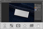 Woven Label Denim Seam PSD, an Advertising Mockup by Bruno's Shop (Thumbnail 2 of 3)