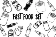 Fast food vector set, a Food Illustration by Vavavka (Thumbnail 1 of 10)