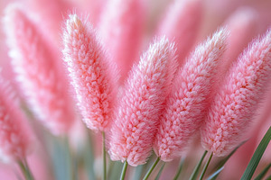 Close up of fluffy pink pampas grass, a Nature Photo by Bunny's Little Shop