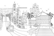 San Francisco - Hand Drawn Line Art, an Illustration by Franzi draws (Thumbnail 4 of 6)