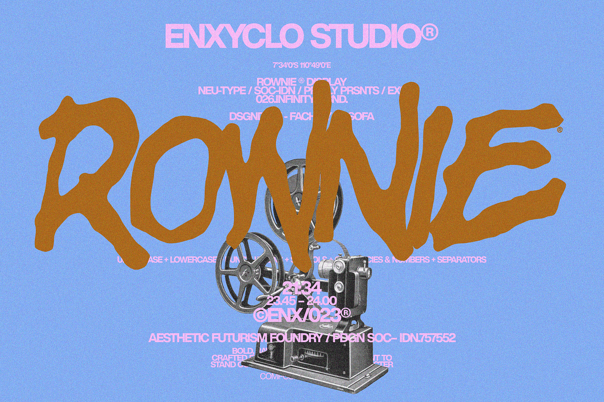 ROWNIE — Raw Gritty Modern Font, a Handwritten Font by Enxyclo Studio (Photo 1 of 14)