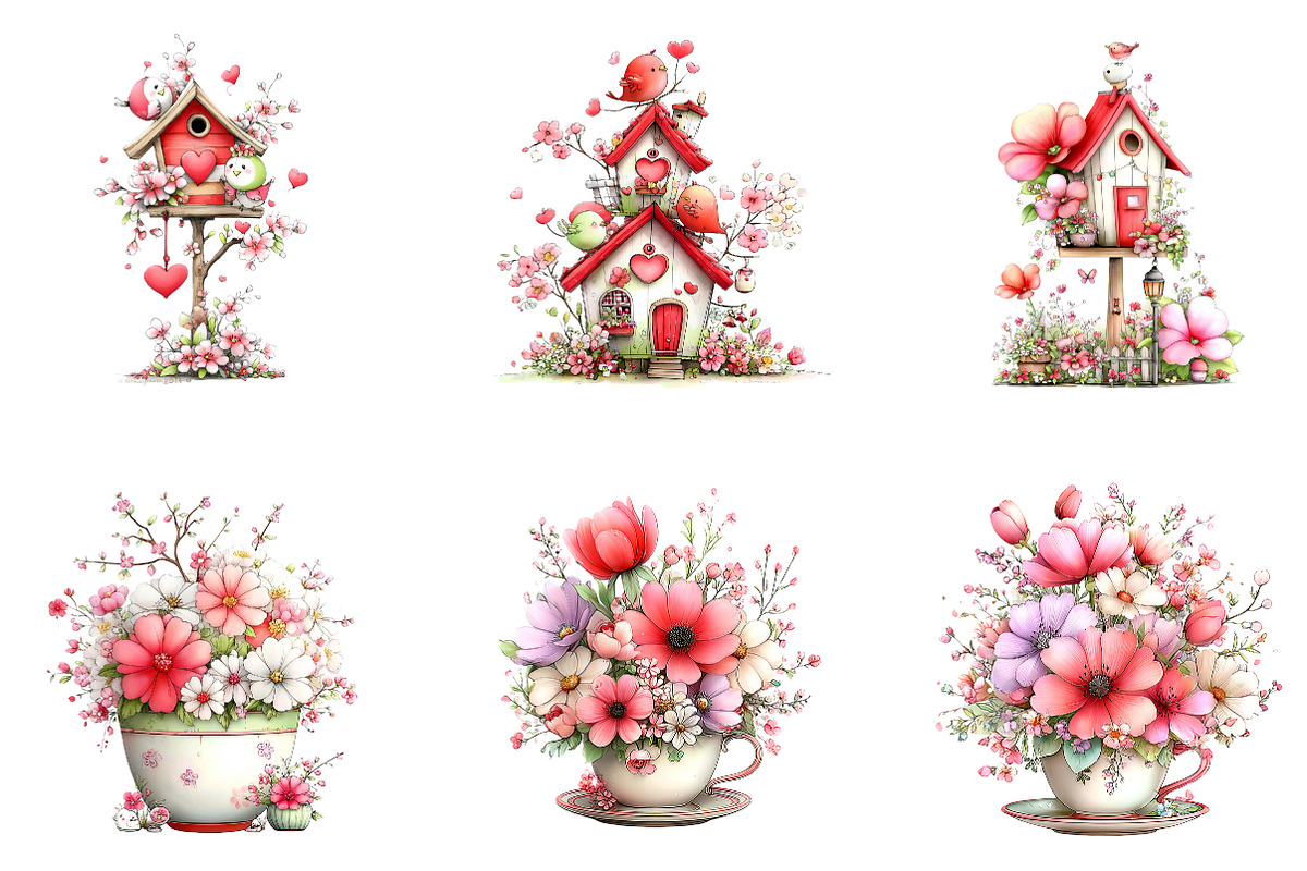 Whimsical Spring Clipart, an Illustration by CreationArt (Photo 6 of 7)