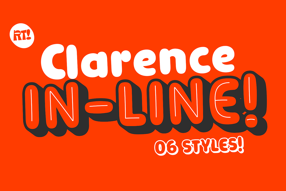 Clarence Inline, a Font by Rodrigo Typo (Photo 1 of 10)