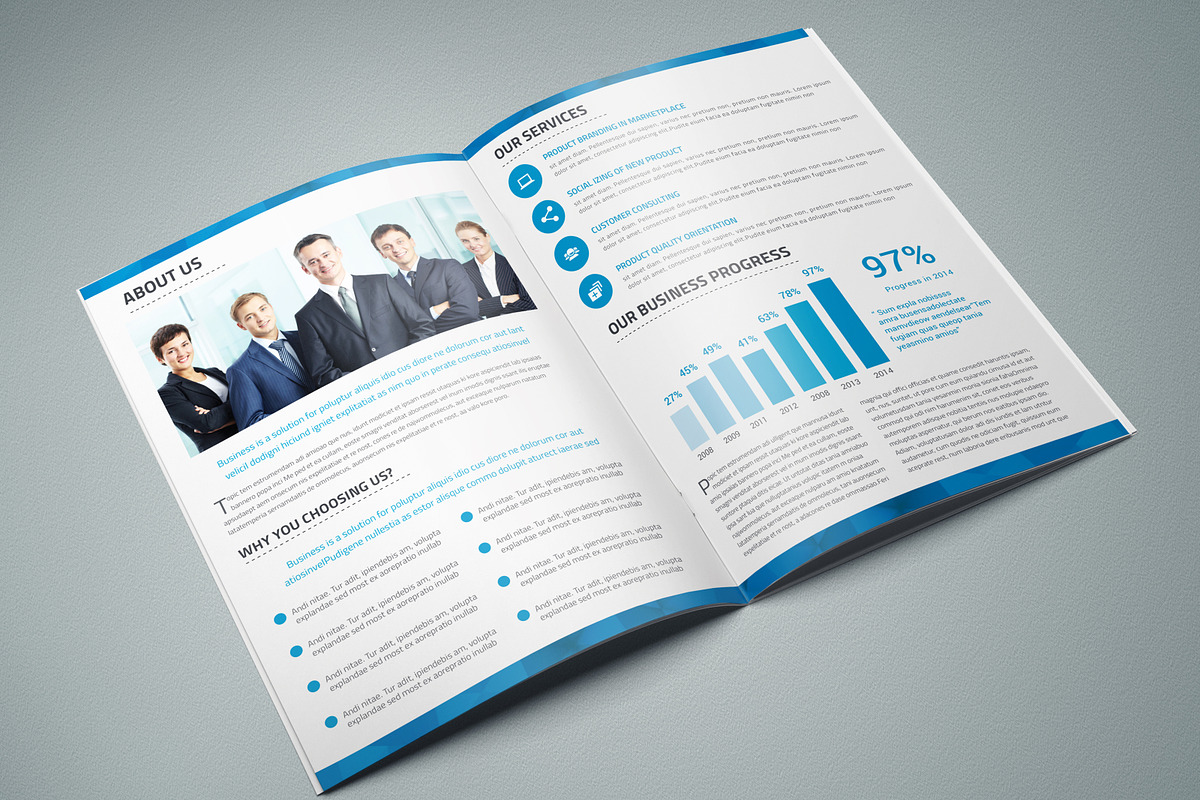 Bi-Fold Corporate Brochure, a Brochure Template by Design_Fx (Photo 2 of 6)