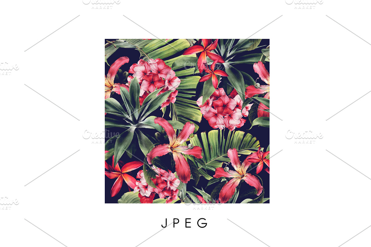 Seamless tropical patterns, a Pattern Graphic by ollalya (Photo 7 of 17)