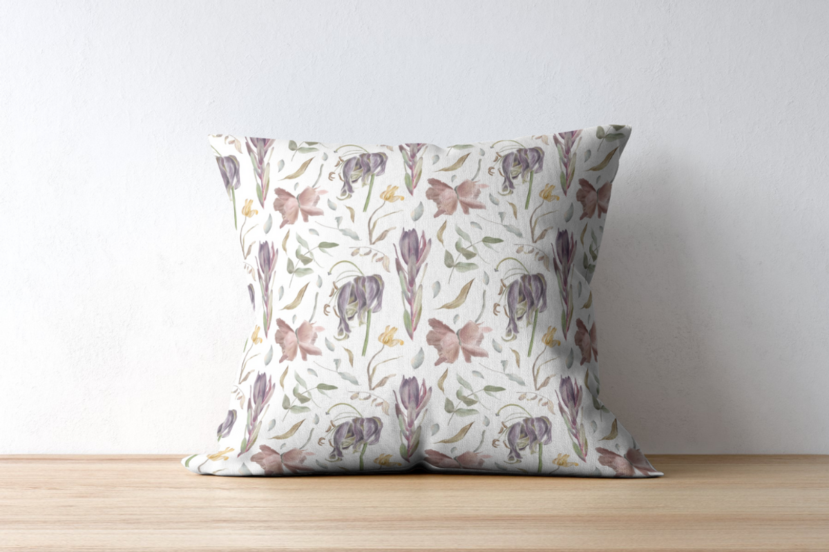 Watercolor flowers pattern, a Pattern Graphic by Kate Creative Studio (Photo 3 of 5)