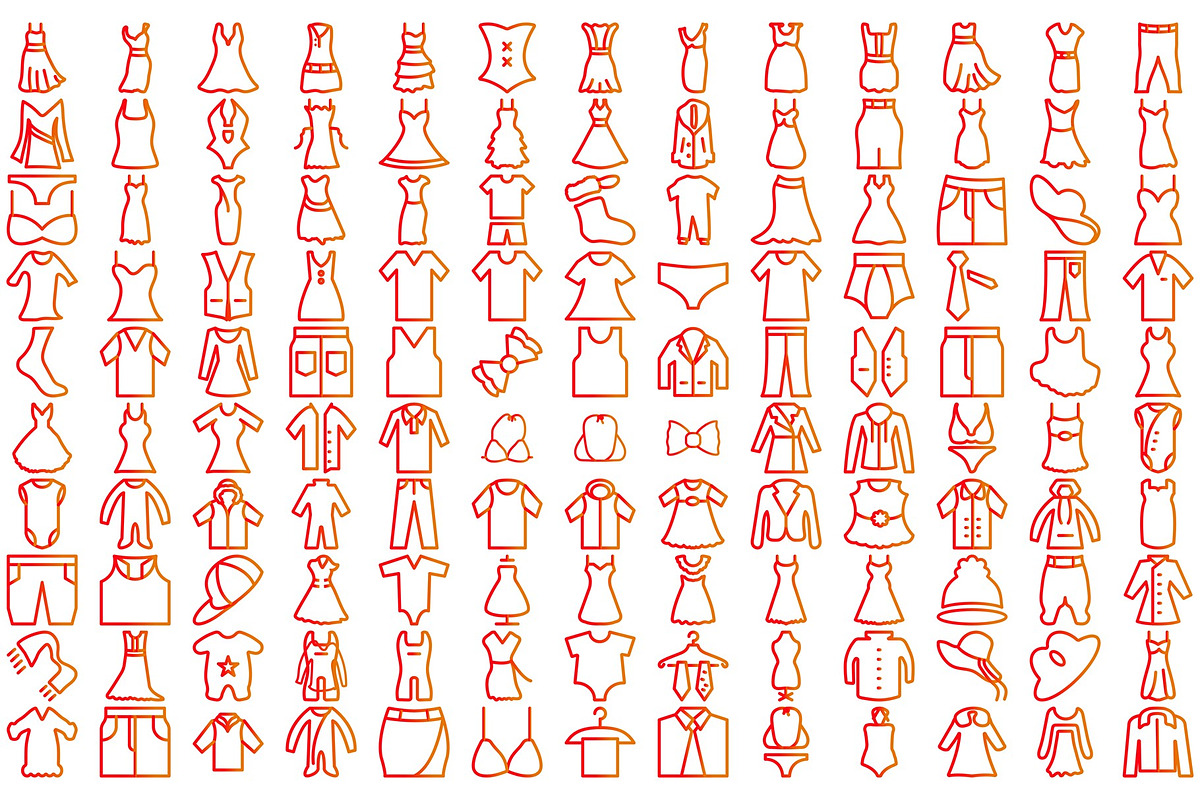 Cloths Vector Icons Modern Designs., an Icon by Vector Portal (Photo 6 of 9)