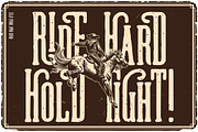 Rodeo Night Vintage Label Font, a Serif Font by JumboDesign (Thumbnail 2 of 5)