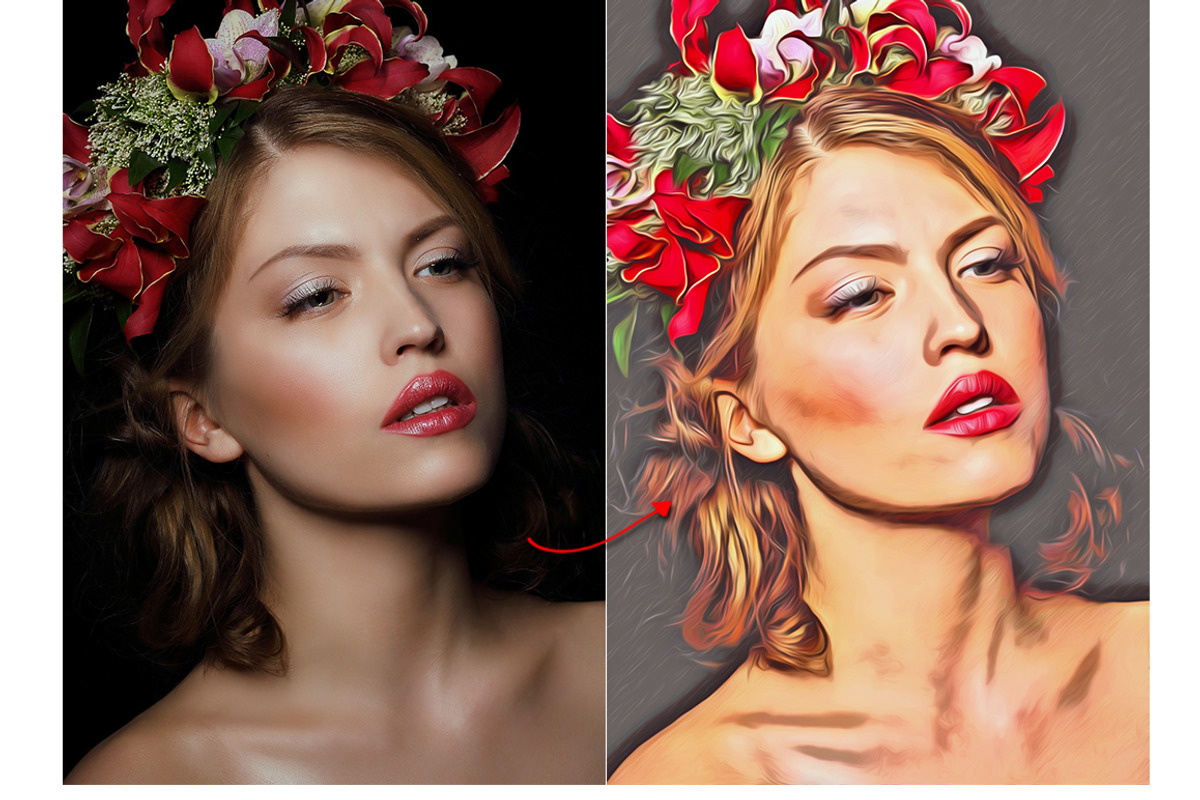 (SALE 85%) Oil Paint PS Action, an Action Add-On by Linspace (Photo 5 of 6)
