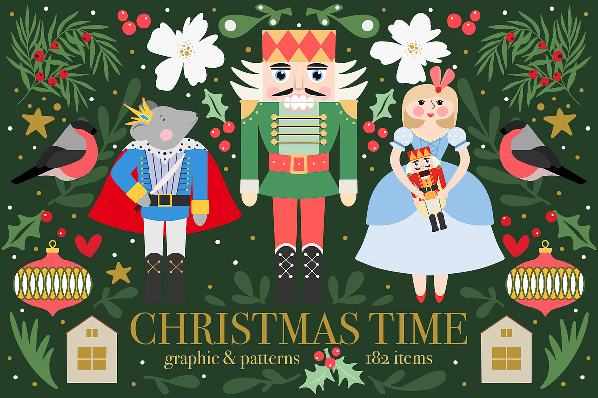 Christmas Time - Clipart Collection, a Decorative Illustration by Alina Sh (Photo 1 of 10)
