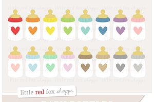 Heart Baby Bottle Clipart