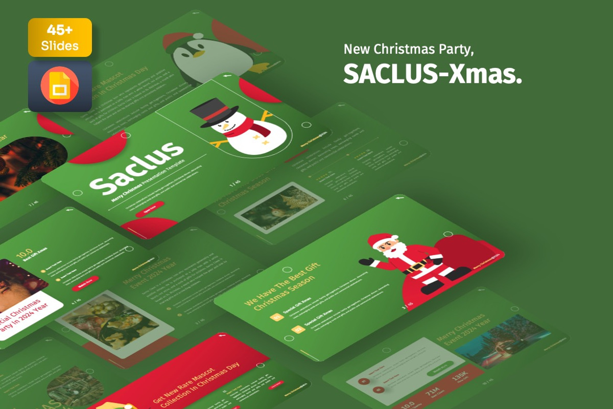 Saclus - Christmas Googleslide, a Presentation Template by Dhabee (Photo 1 of 7)