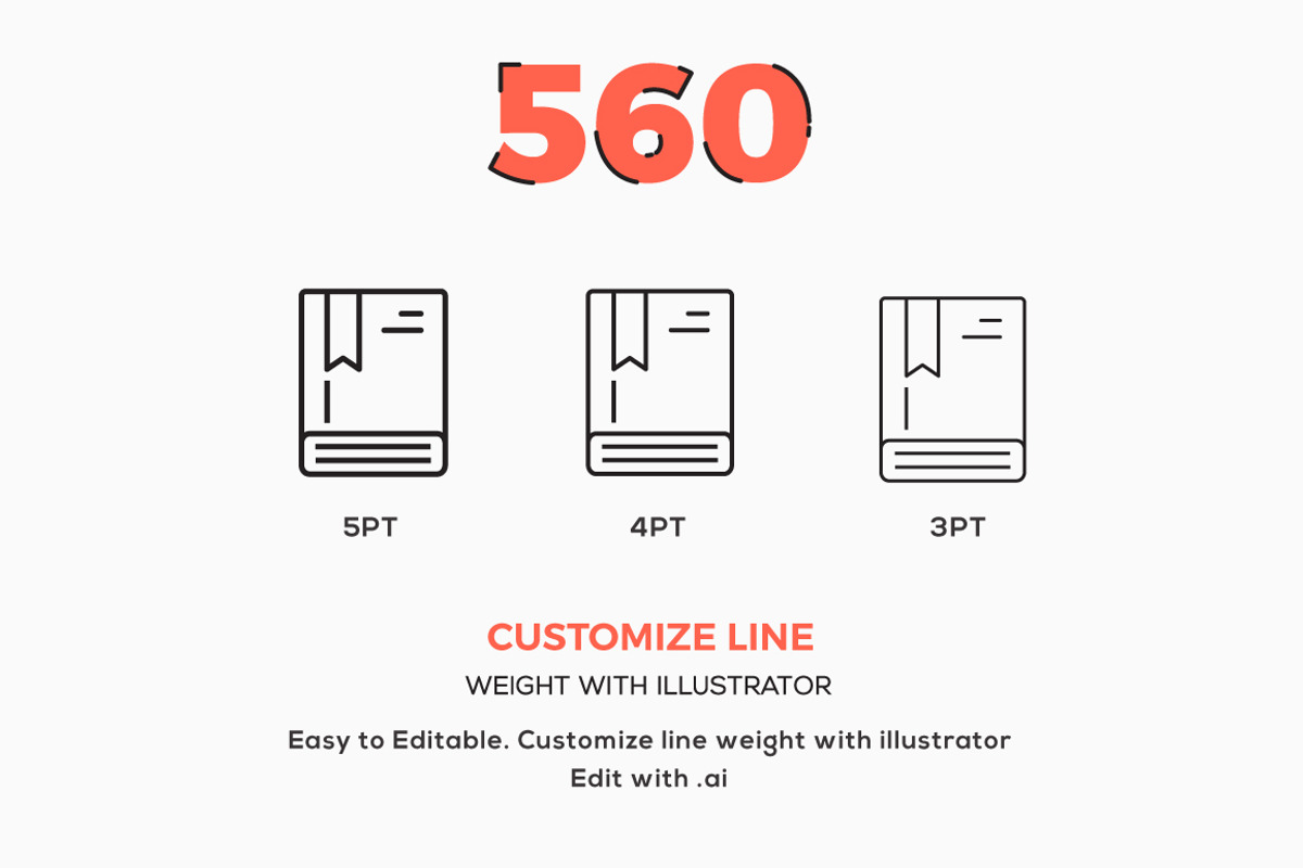 560 Modern Line icons Pack, an Outline Icon by Illustrato