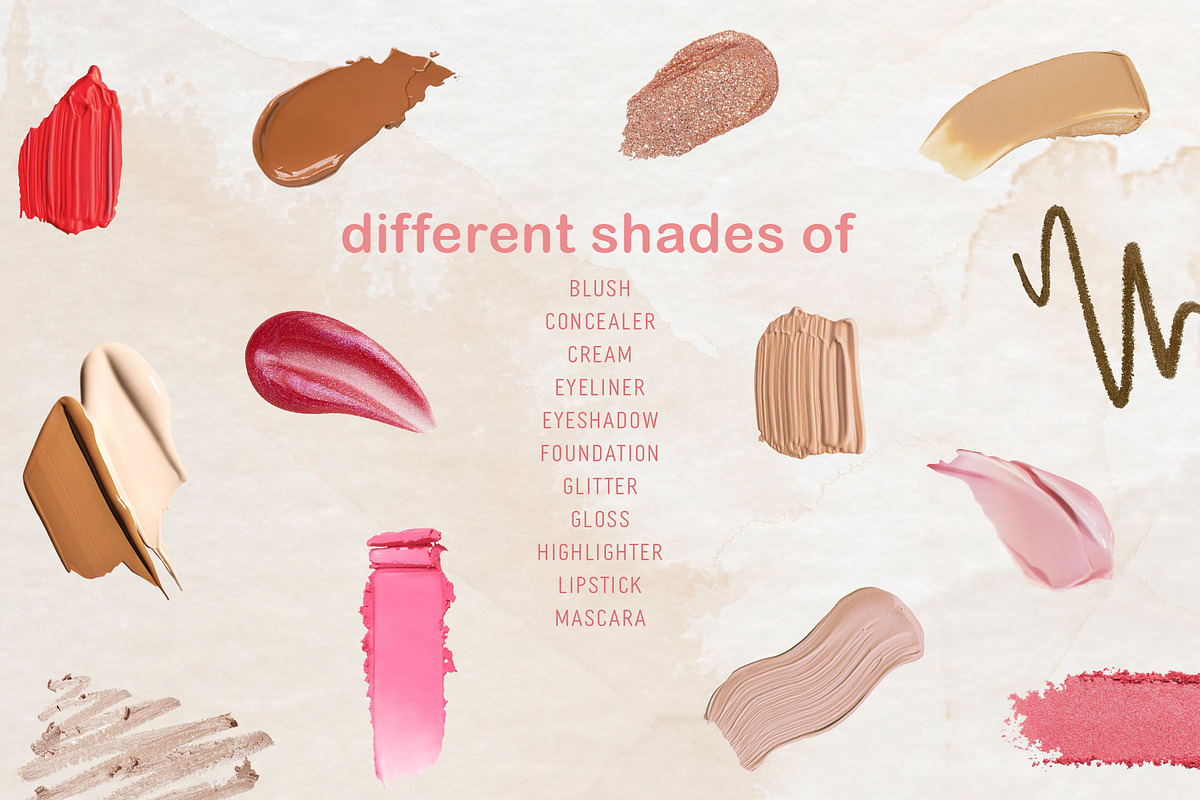 100 Makeup Textures in PNG, an Object Graphic by designerbianca (Photo 2 of 9)