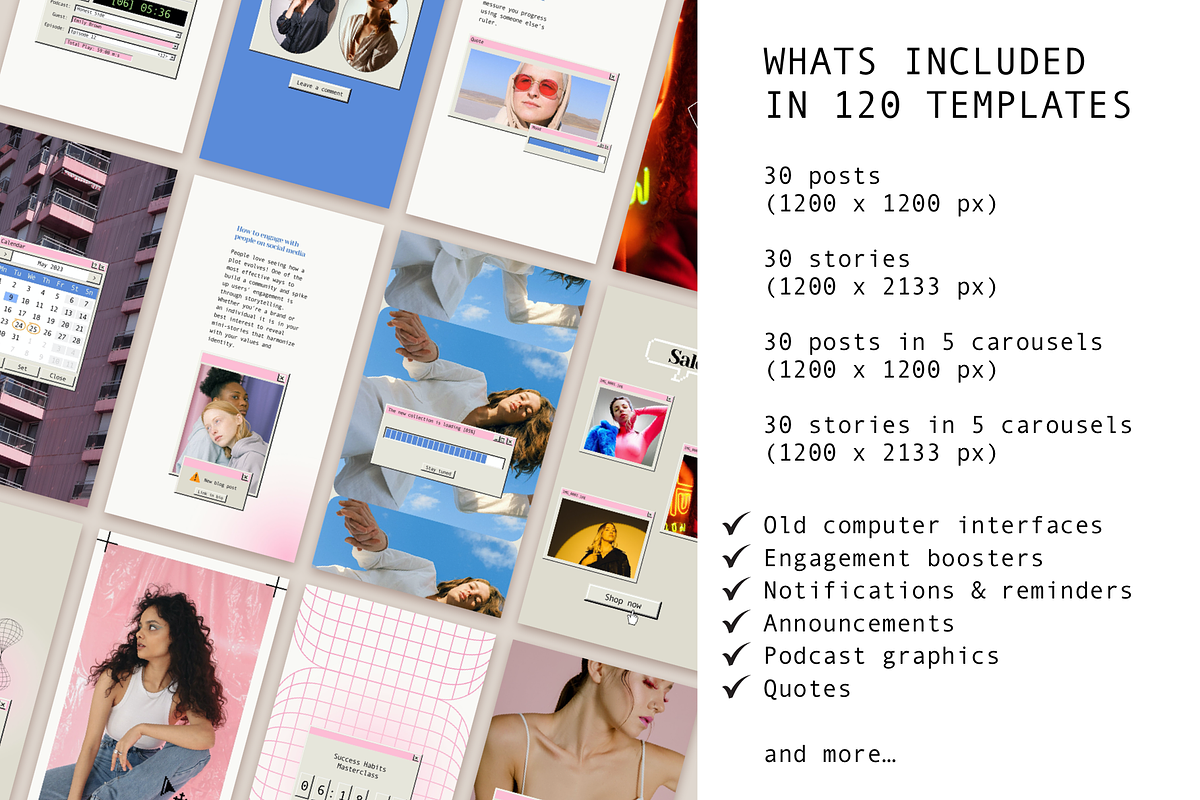 Retro Instagram Template, a Social Media Template by Bonumo (Photo 2 of 16)