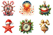 Merry Maritime Christmas Clipart, an Illustration by DreamArtGraphic (Thumbnail 4 of 5)