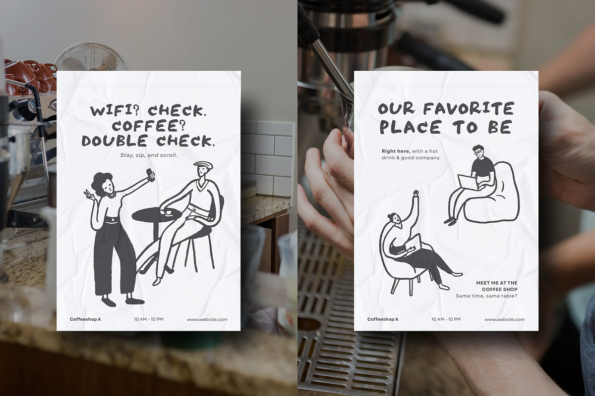 Editable Posters for Coffeeshops Canva preview 3