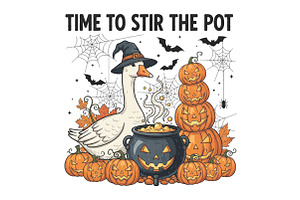 Time To Stir The Pot PNG Goose, an Illustration by CraftArtStudio