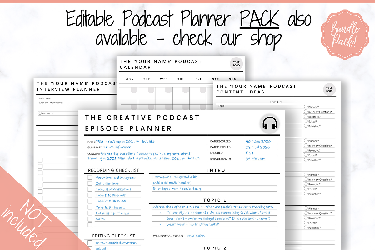 Podcast MEDIA KIT Template | 20pgs, a Presentation Template by Templatables (Photo 11 of 11)
