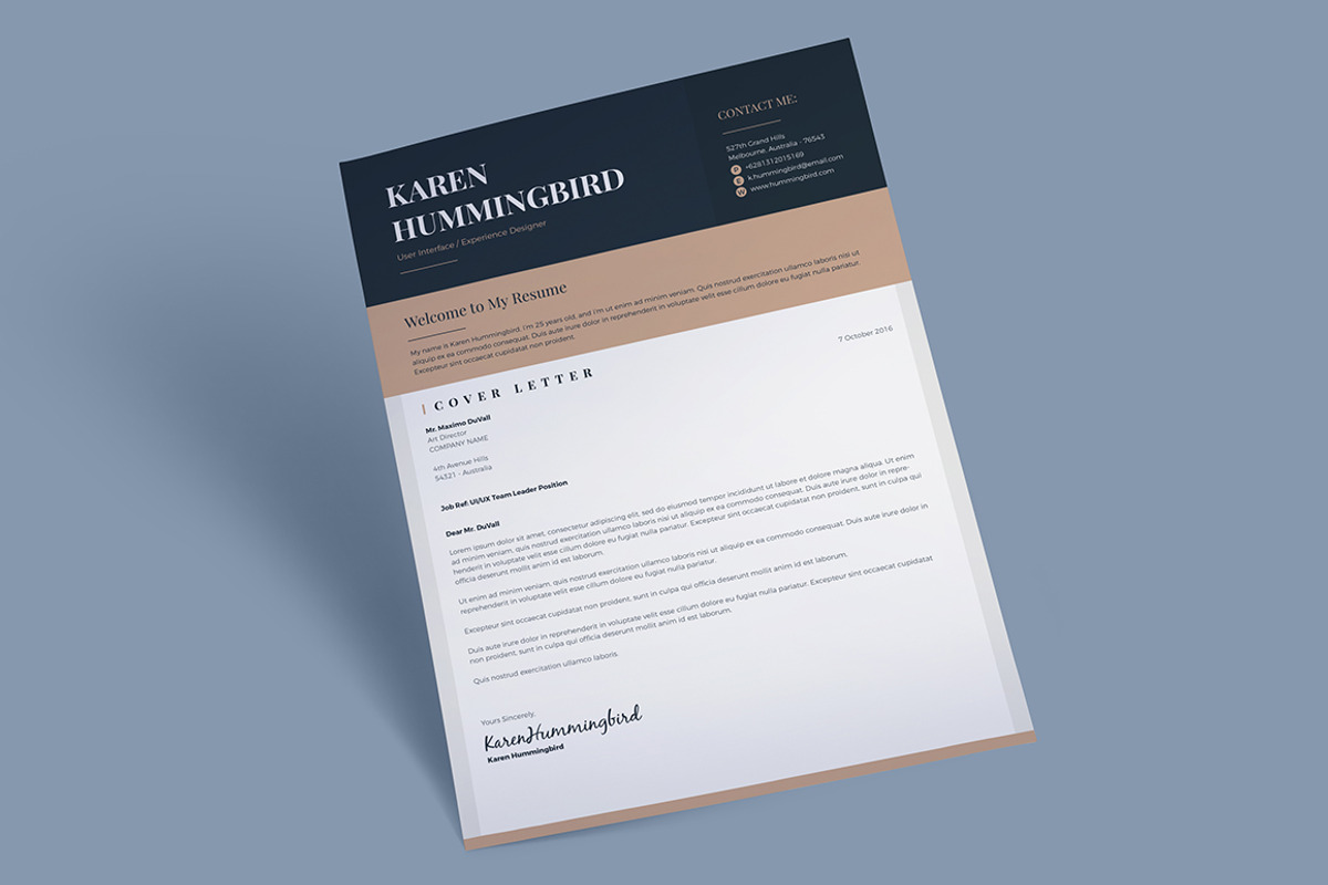 Karen Hummingbird Resume (3 Pages), a Resume Template by Marco Zenki (Photo 4 of 5)