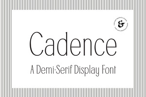 Cadence Demi-Serif Display Font