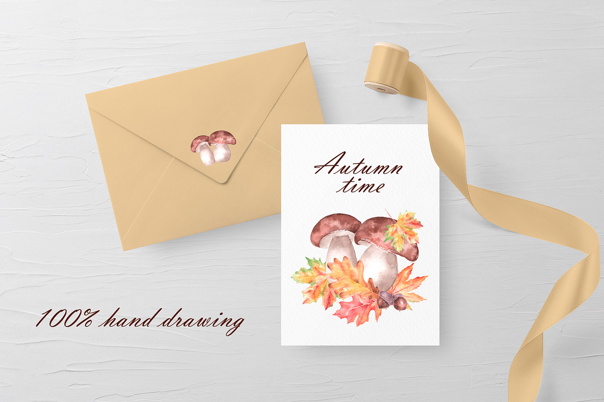 Autumn time watercolor set., a Seasonal Illustration by SabinaWatercolorArt (Photo 13 of 16)