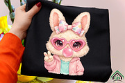 Cute Coquette Easter Bubblegum Bunny, an Illustration by Craft Nest (Thumbnail 5 of 6)