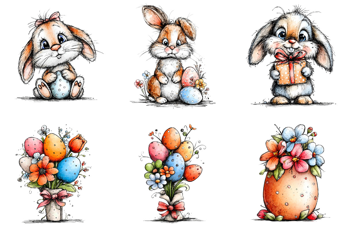 Whimsical Polka Dots Easter Clipart, an Illustration by Sublimation Artist (Photo 5 of 7)
