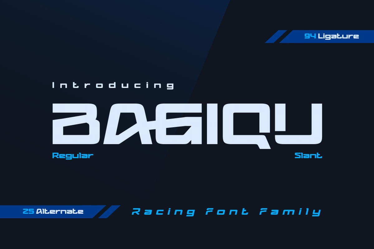 Bagiqu | Athletic Font, a Sans Serif Font by twinstd (Photo 1 of 14)