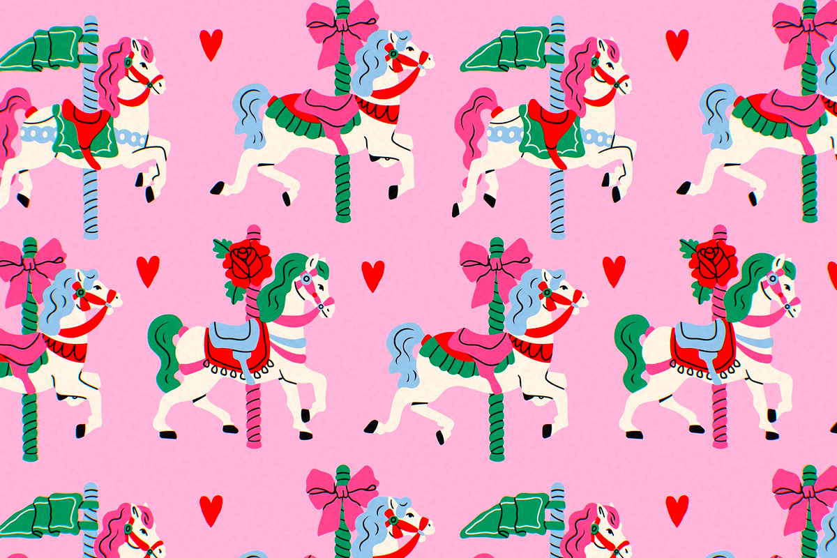 Carousel horses, an Animal Illustration by Twisted Tail (Photo 5 of 6)