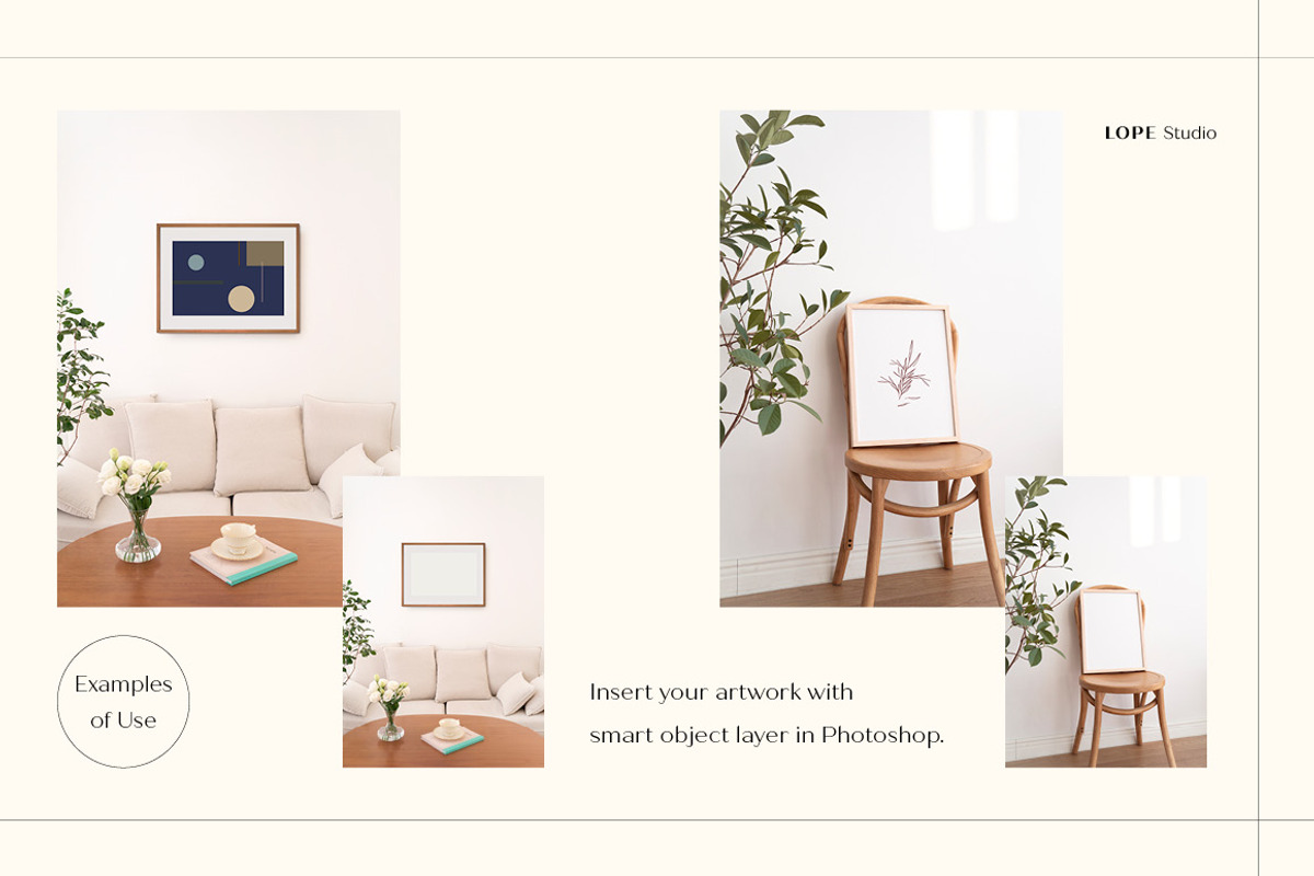 Photo Frame Mockups, a Print Template by LOPEstudio (Photo 8 of 8)