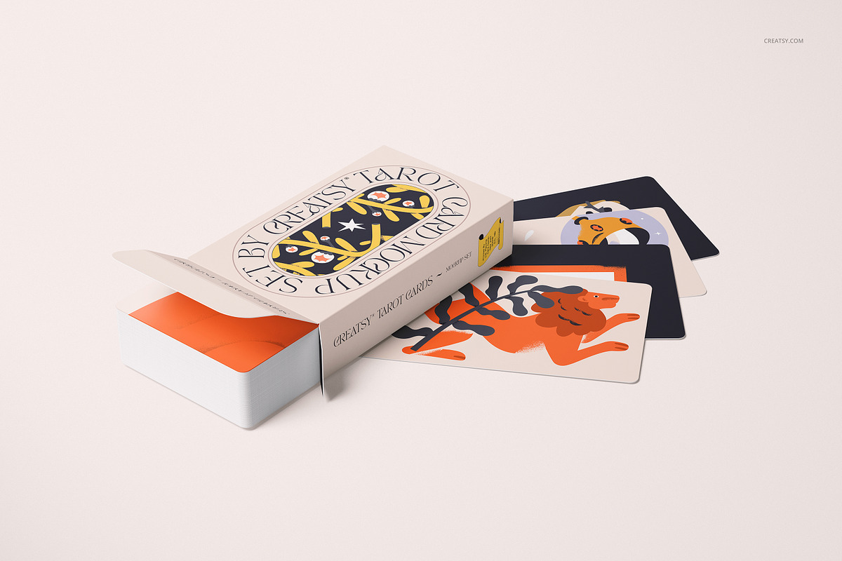 Tarot Cards Mockup Bundle, a Merchandise Mockup by creatsy5 (Photo 19 of 42)
