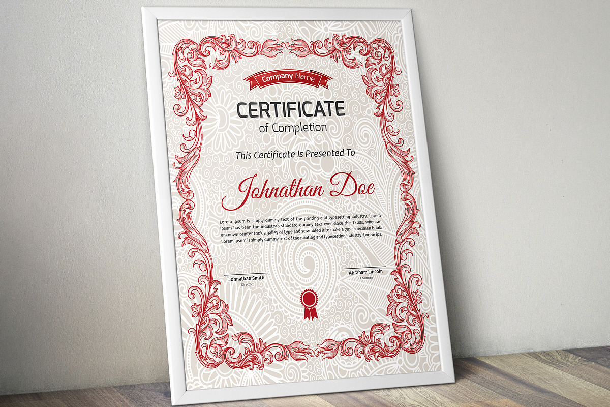Certificate Word | PSD | AI, a Stationery Template by Curve Design (Photo 5 of 6)
