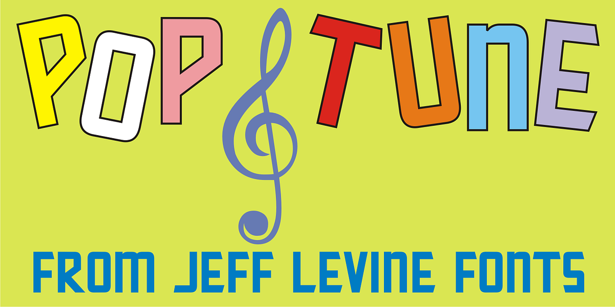 Pop Tune JNL, a Sans Serif Font by Jeff Levine Fonts