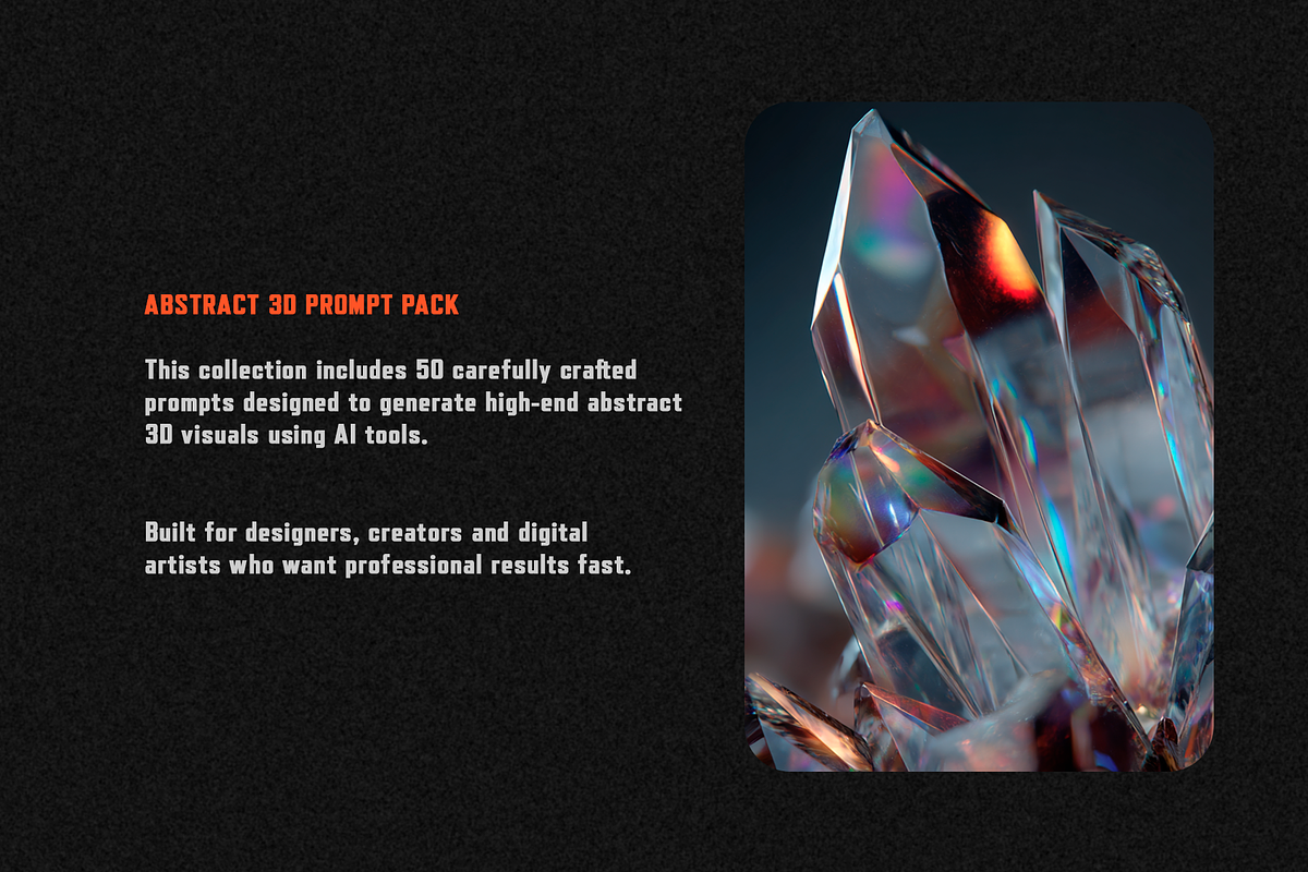 Abstract 3D Prompt Pack – 50 Prompts, a Background Graphic by BeNone Designs (Photo 2 of 6)