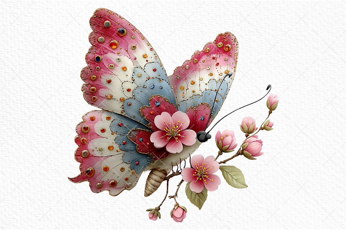 Whimsical Spring Butterfly Clipart, an Illustration by Craft Nest (Photo 11 of 11)