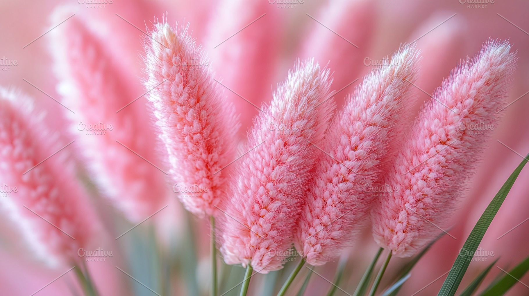 Close up of fluffy pink pampas grass, a Nature Photo by Bunny's Little Shop