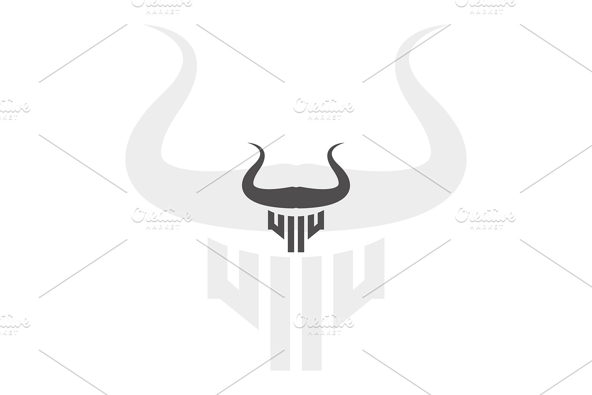 Bull head logo design template, an Object Graphic by nicemorning (Photo 3 of 3)