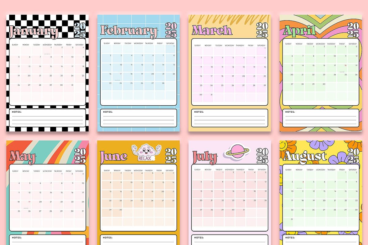 Calendar 2025 Printable | Template, a Poster Template by Emilly Studio (Photo 2 of 3)