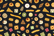Oriental sweets set + backgrounds, a Food Illustration by Good Studio (Thumbnail 16 of 21)