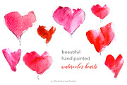 Watercolor Hearts, a Decorative Illustration by MariaScaroniAtelier (Thumbnail 4 of 6)