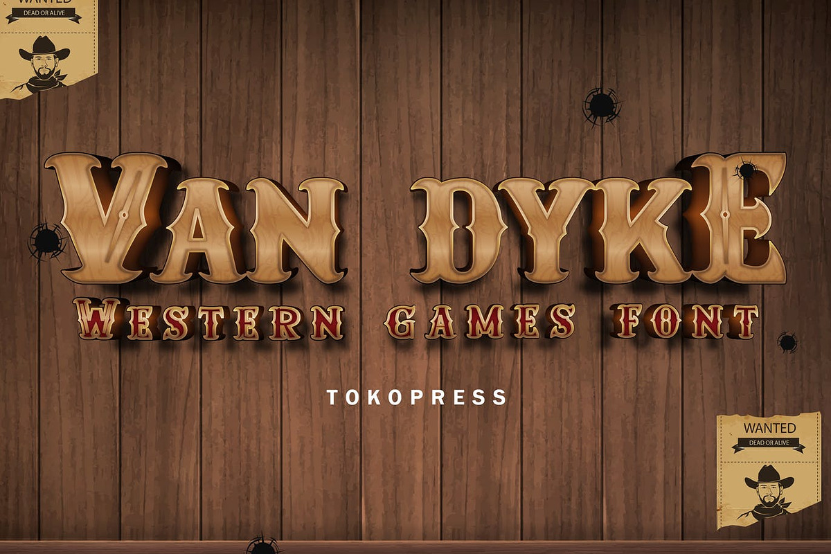 Van Dyke - Western Font, a Serif Font by TokoPress (Photo 1 of 10)