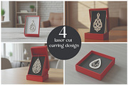 Teardrop Laser Cut Earrings, an Object Graphic by Designer_Momina (Thumbnail 1 of 5)