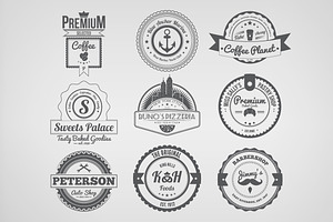 Retro Colorful Badges