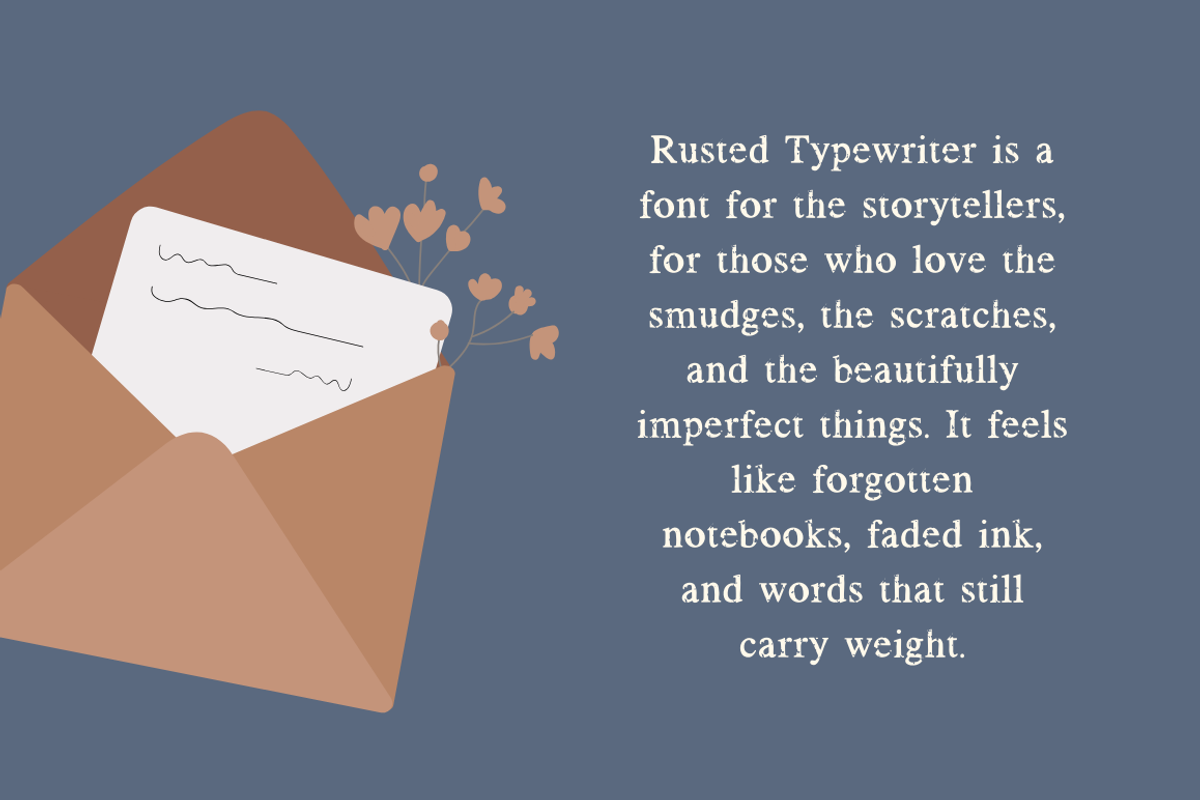 Rusted Typewriter Font, a Serif Font by Cosy Fox (Photo 3 of 7)