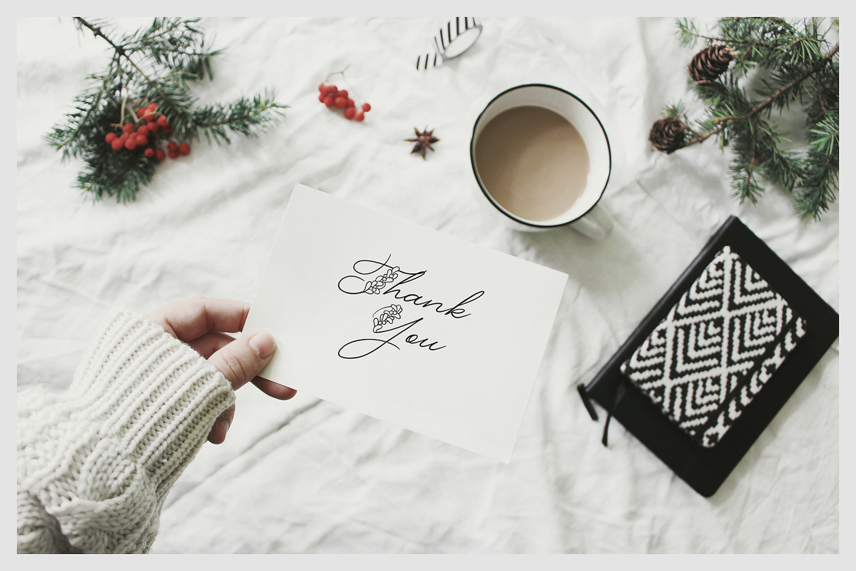 Mistletoe Kiss. Christmas font, a Handwritten Font by AnMark (Photo 9 of 9)