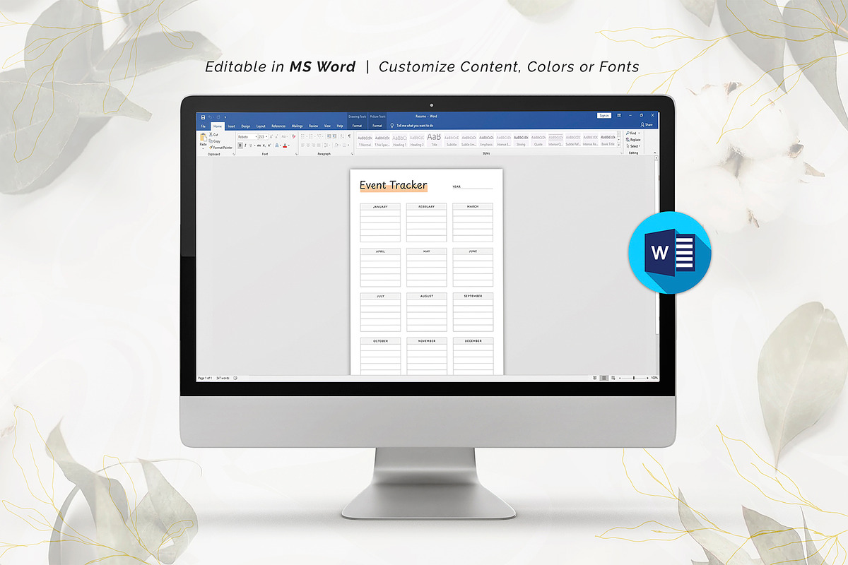 Event Tracker, a Stationery Template by DesignDevisers (Photo 9 of 10)